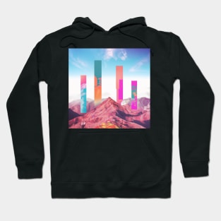 Abstract retro futuristic illustration Hoodie